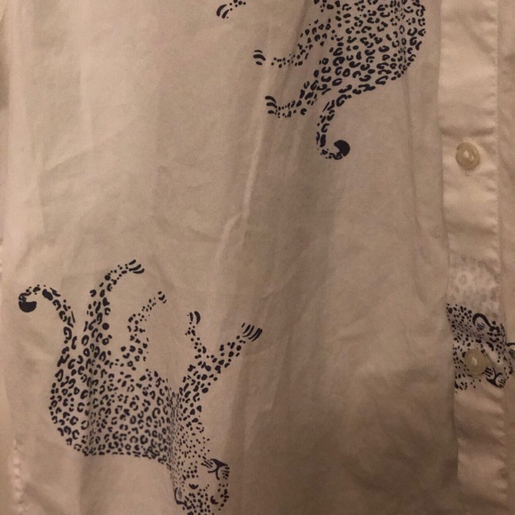 Bonobos Printed White Short Sleeve Button Down - Picture 2 of 3